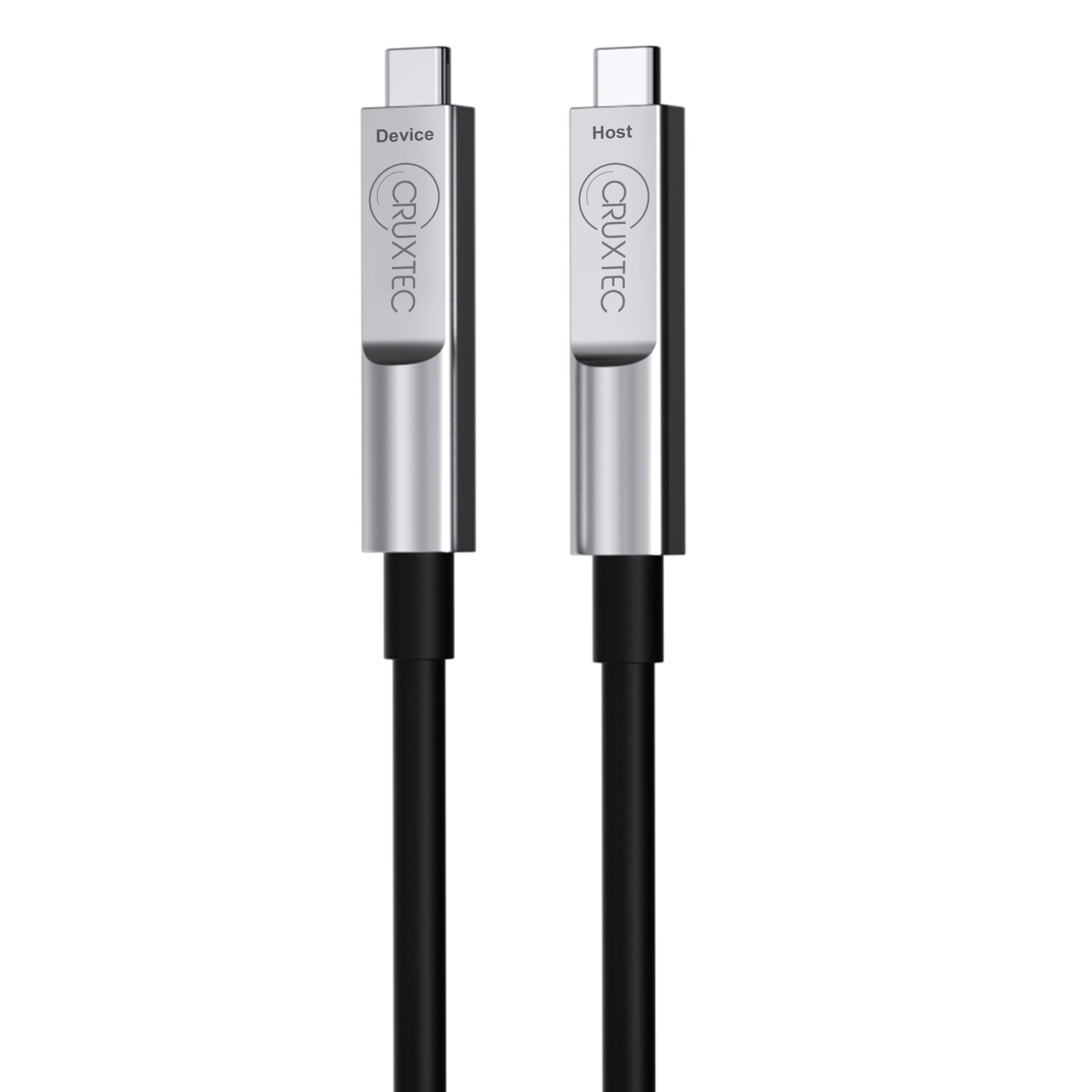 Cruxtec USB-C USB 3.2 Gen2 Full-Feature Active Optical Cable with PD 60W 8K@60Hz / 4K@120Hz (Black 15m) image