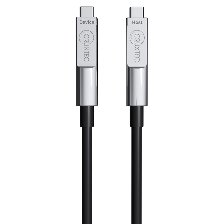 Cruxtec USB-C USB 3.2 Gen2 Full-Feature Active Optical Cable with PD 60W 8K@60Hz / 4K@120Hz (Black 10m) image