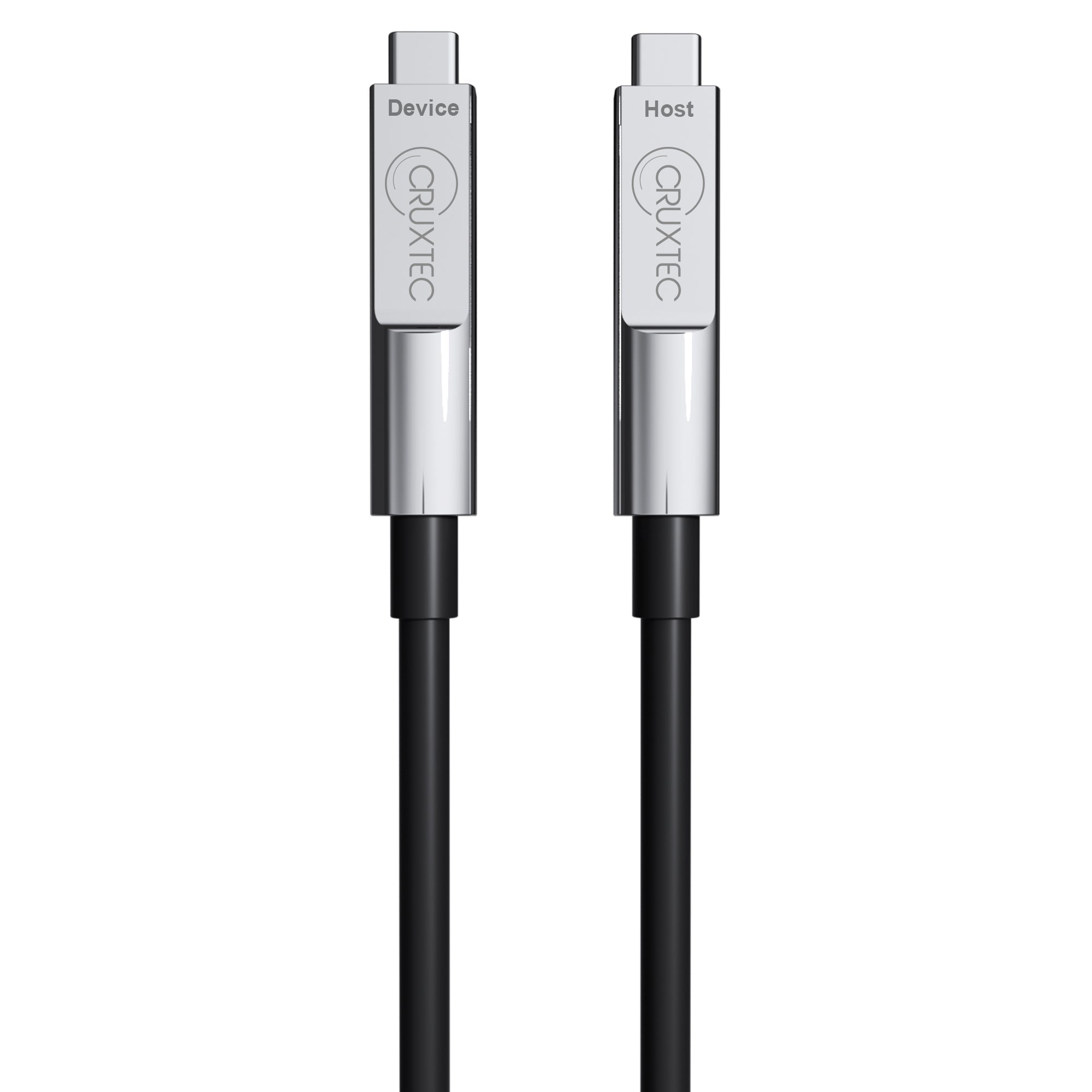 Cruxtec USB-C USB 3.2 Gen2 Full-Feature Active Optical Cable with PD 60W 8K@60Hz / 4K@120Hz (Black 15m) image