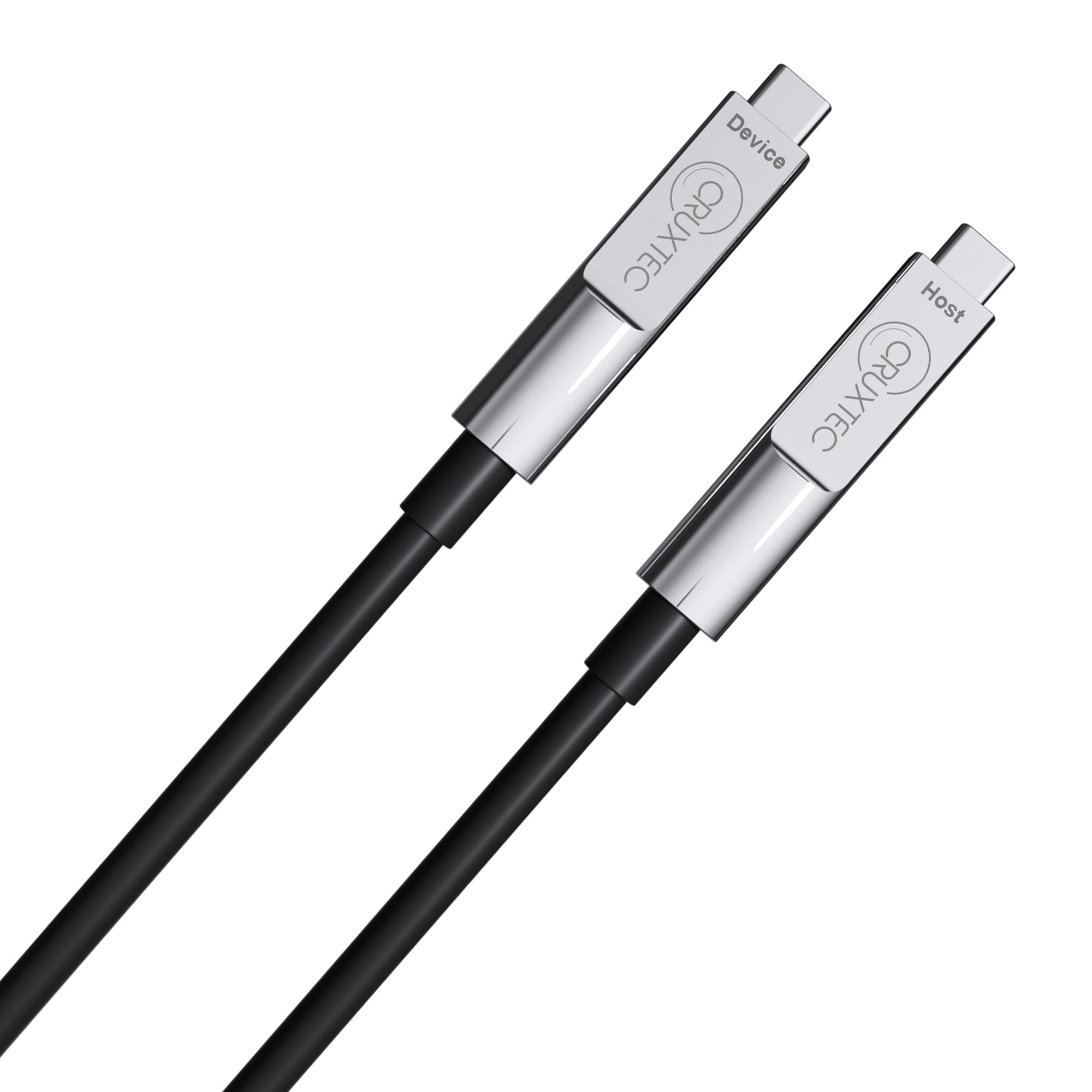 Cruxtec USB-C USB 3.2 Gen2 Full-Feature Active Optical Cable with PD 60W 8K@60Hz / 4K@120Hz (Black 10m) image