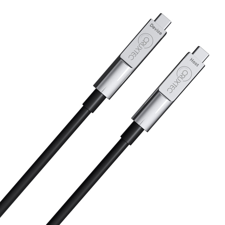 Cruxtec USB-C USB 3.2 Gen2 Full-Feature Active Optical Cable with PD 60W 8K@60Hz / 4K@120Hz (Black 10m) image