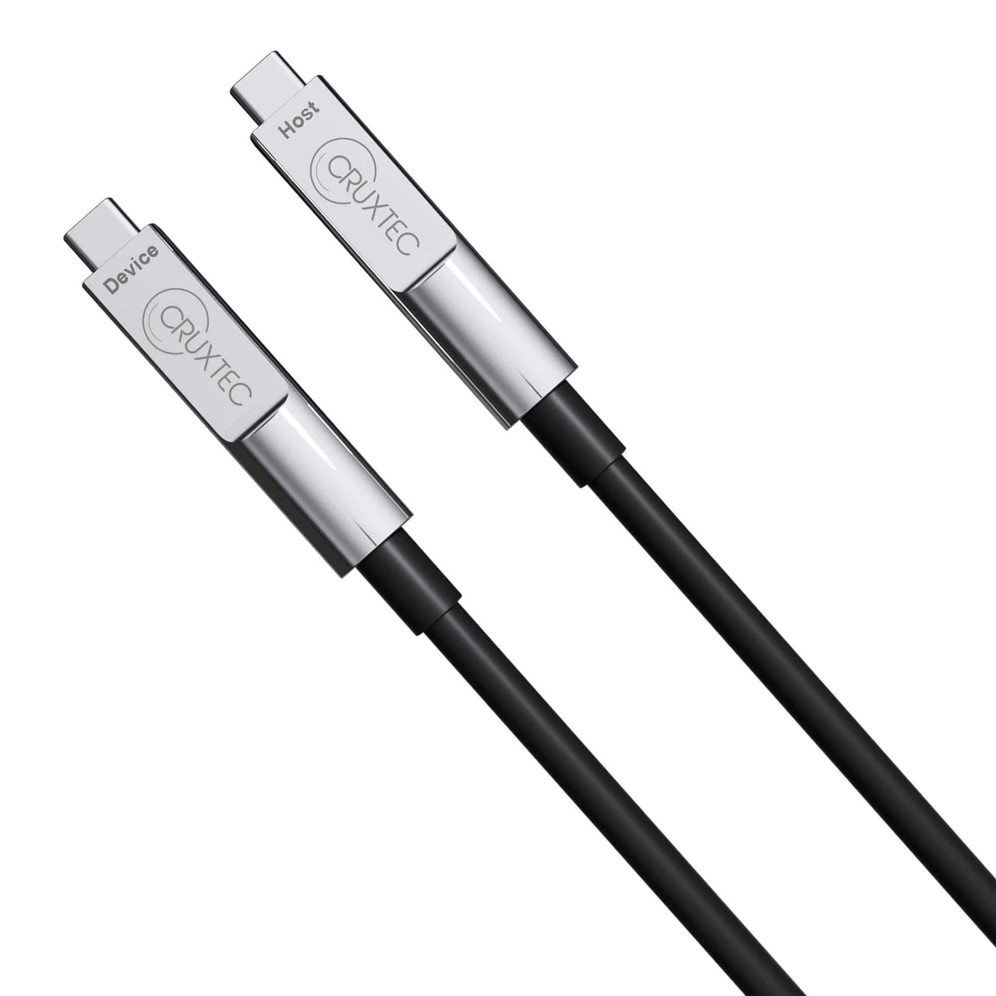 Cruxtec USB-C USB 3.2 Gen2 Full-Feature Active Optical Cable with PD 60W 8K@60Hz / 4K@120Hz (Black 10m) image
