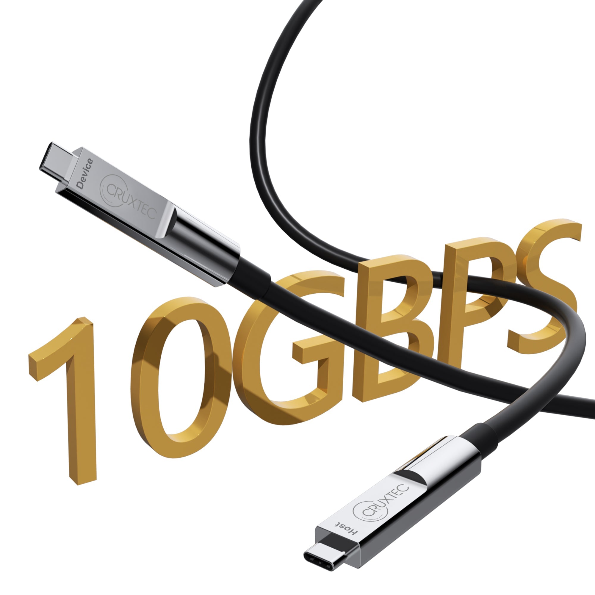 Cruxtec USB-C USB 3.2 Gen2 Full-Feature Active Optical Cable with PD 60W 8K@60Hz / 4K@120Hz (Black 15m) image
