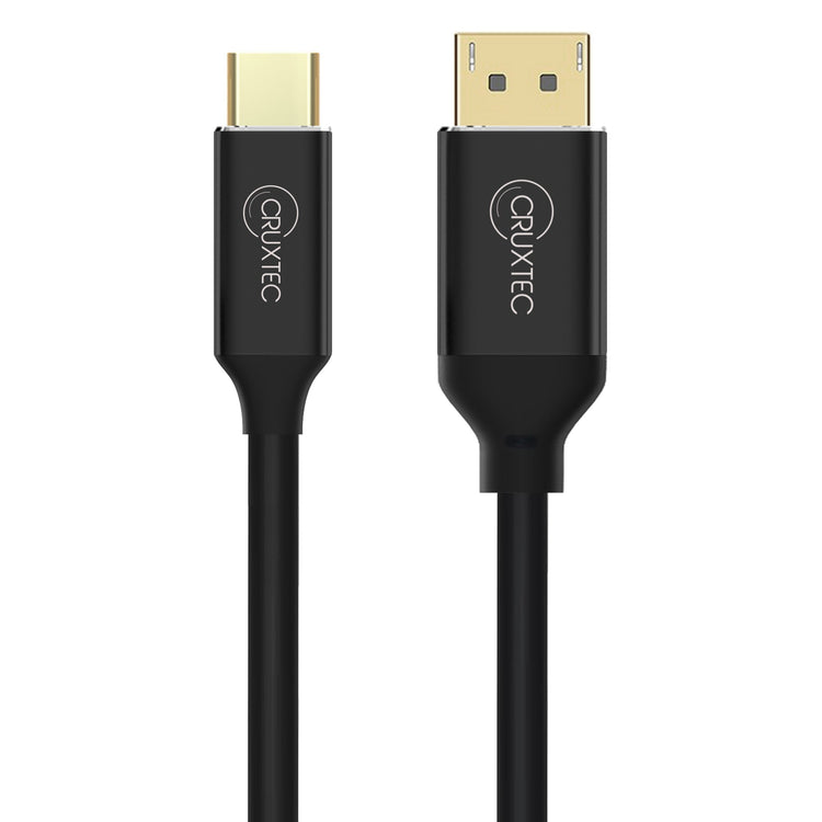 Cruxtec USB-C to DisplayPort Cable 8K@60Hz / 4K@120Hz (Black 1m) image