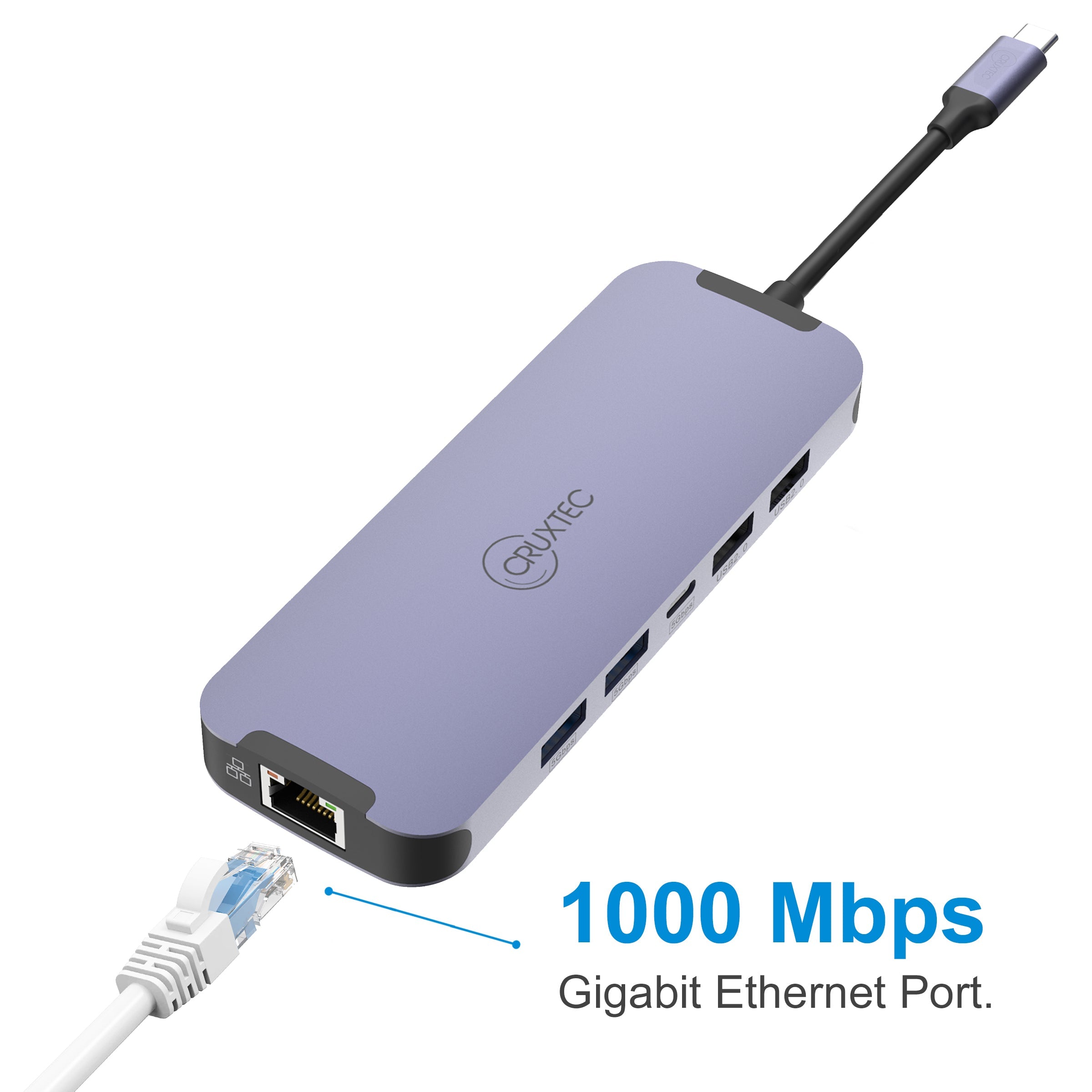 Cruxtec USB-C to DisplayPort Cable 4K@60Hz (Silver Grey 15cm) image