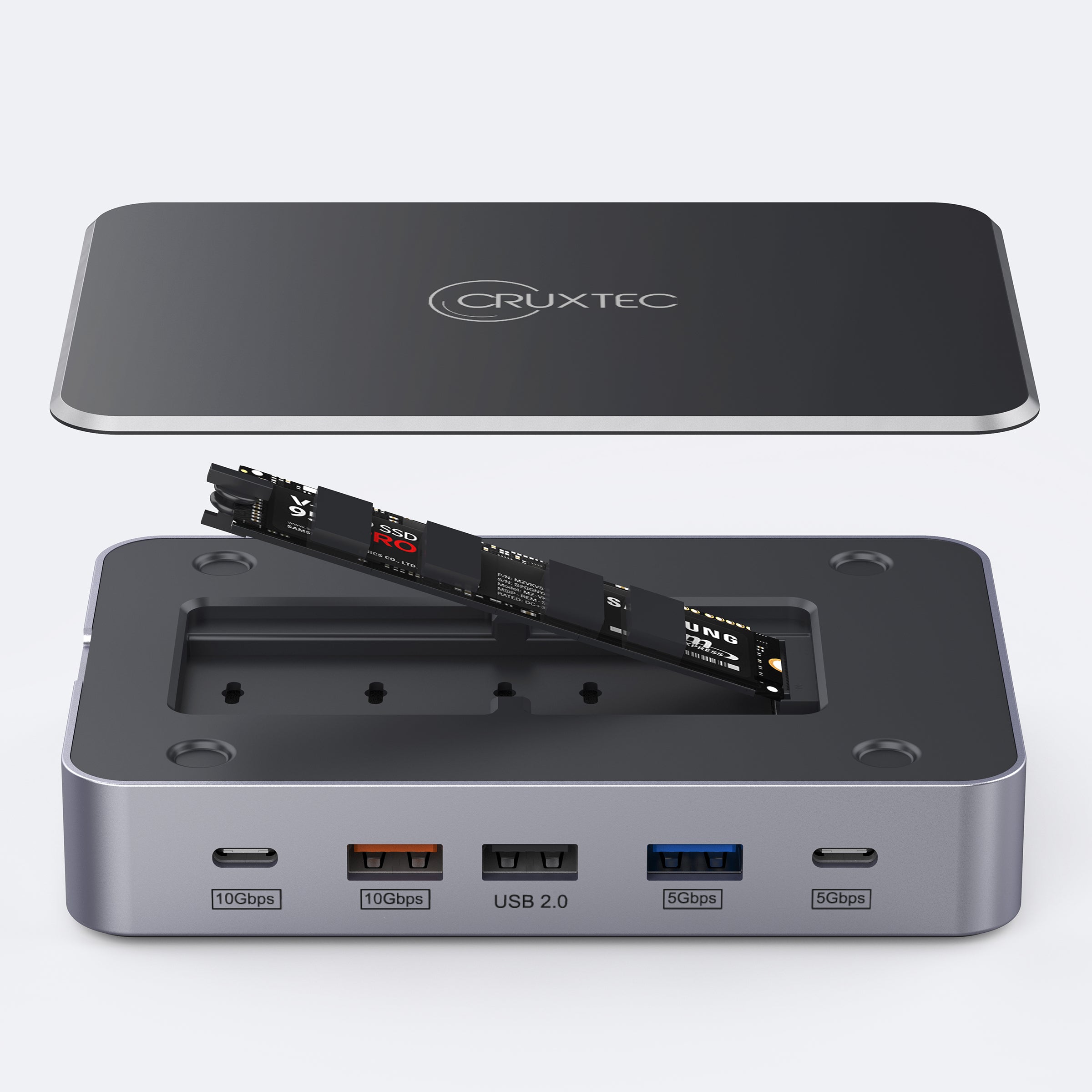 Cruxtec USB-C to DisplayPort Cable 4K@60Hz (Silver Grey 1m) image