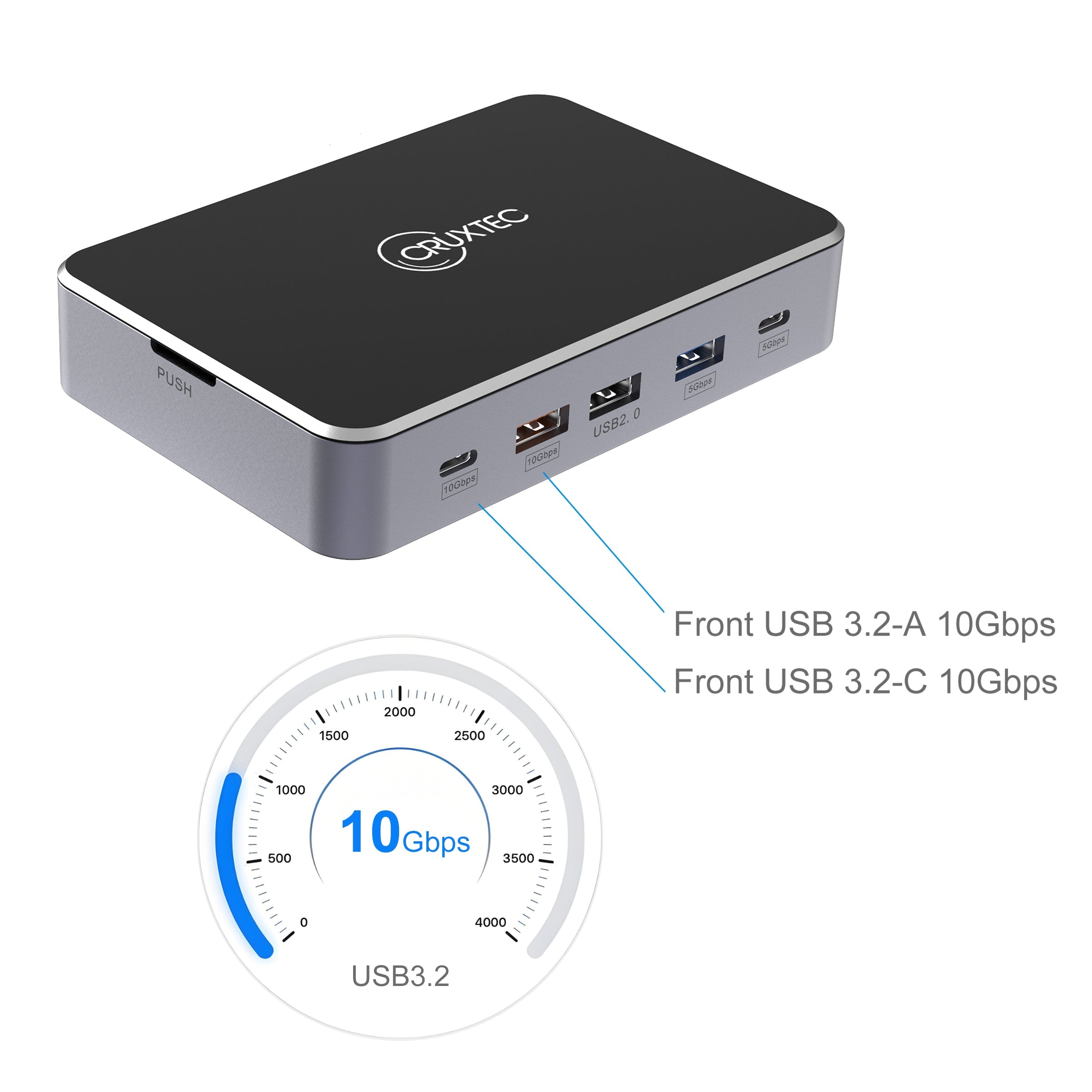 Cruxtec USB-C to DisplayPort Cable 4K@60Hz (Silver Grey 1m) image