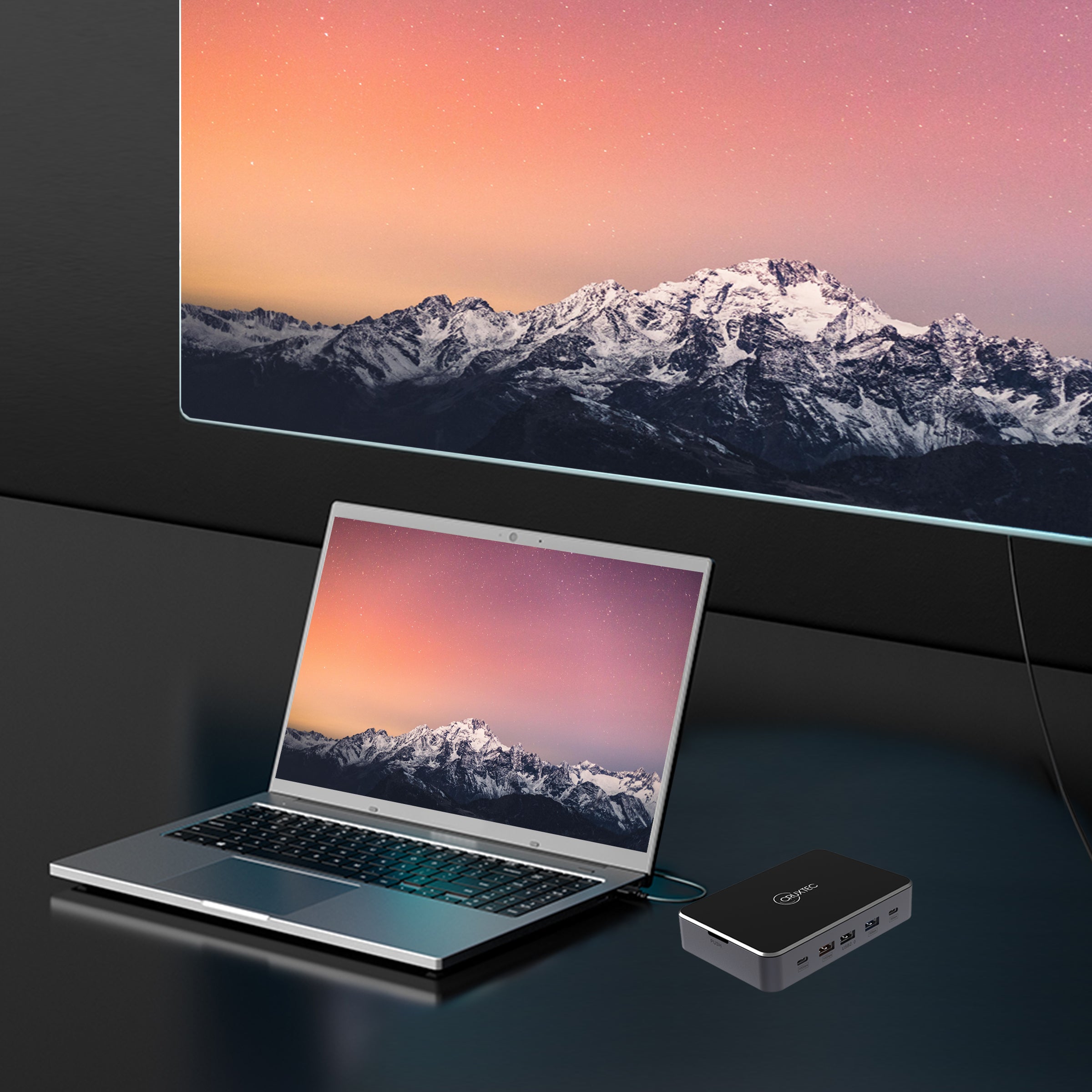 Cruxtec USB-C to DisplayPort Cable 4K@60Hz (Silver Grey 1m) image