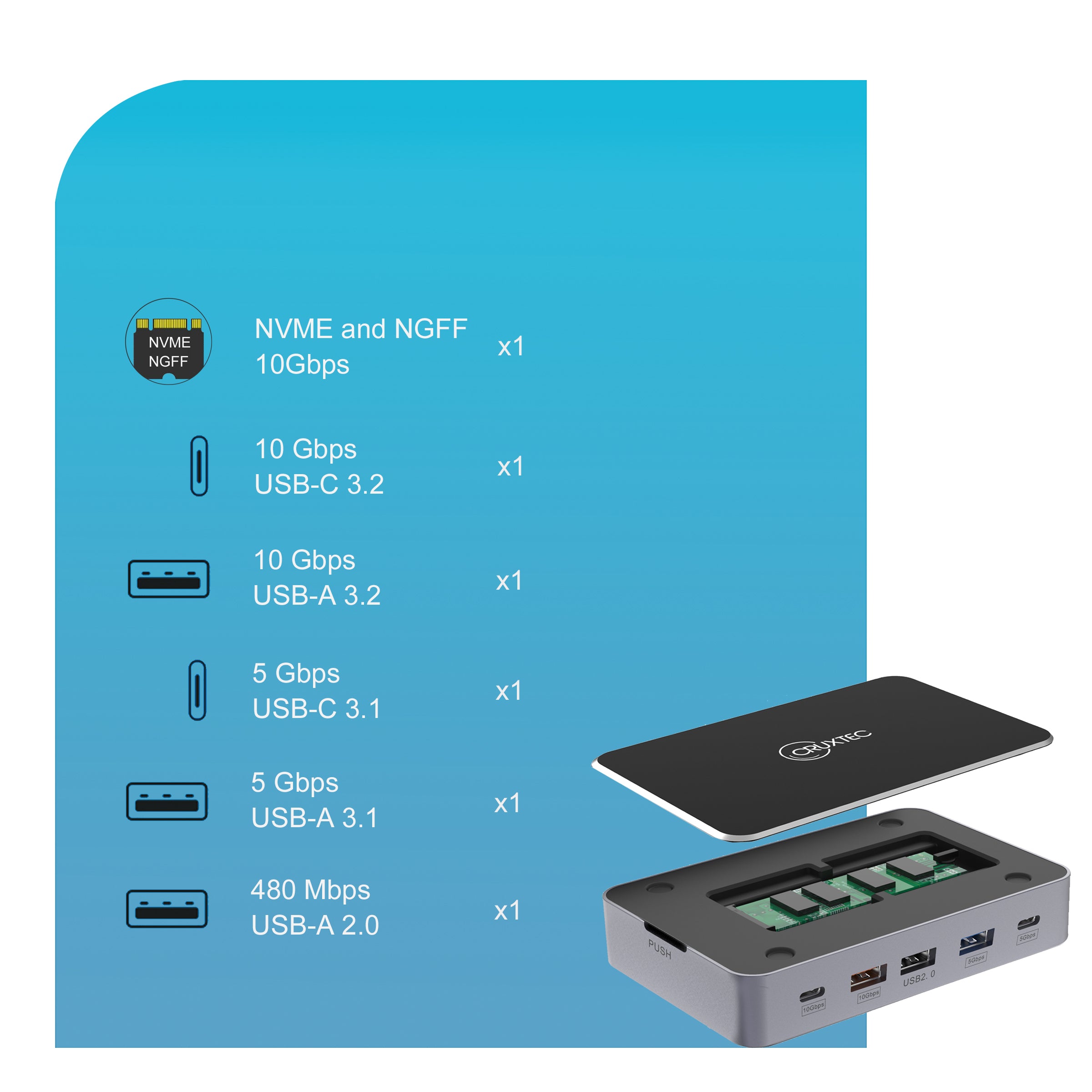 Cruxtec USB-C to DisplayPort Cable 4K@60Hz (Silver Grey 1m) image