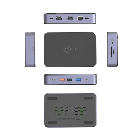 Cruxtec USB-C to DisplayPort Cable 4K@60Hz (Silver Grey 1m) image