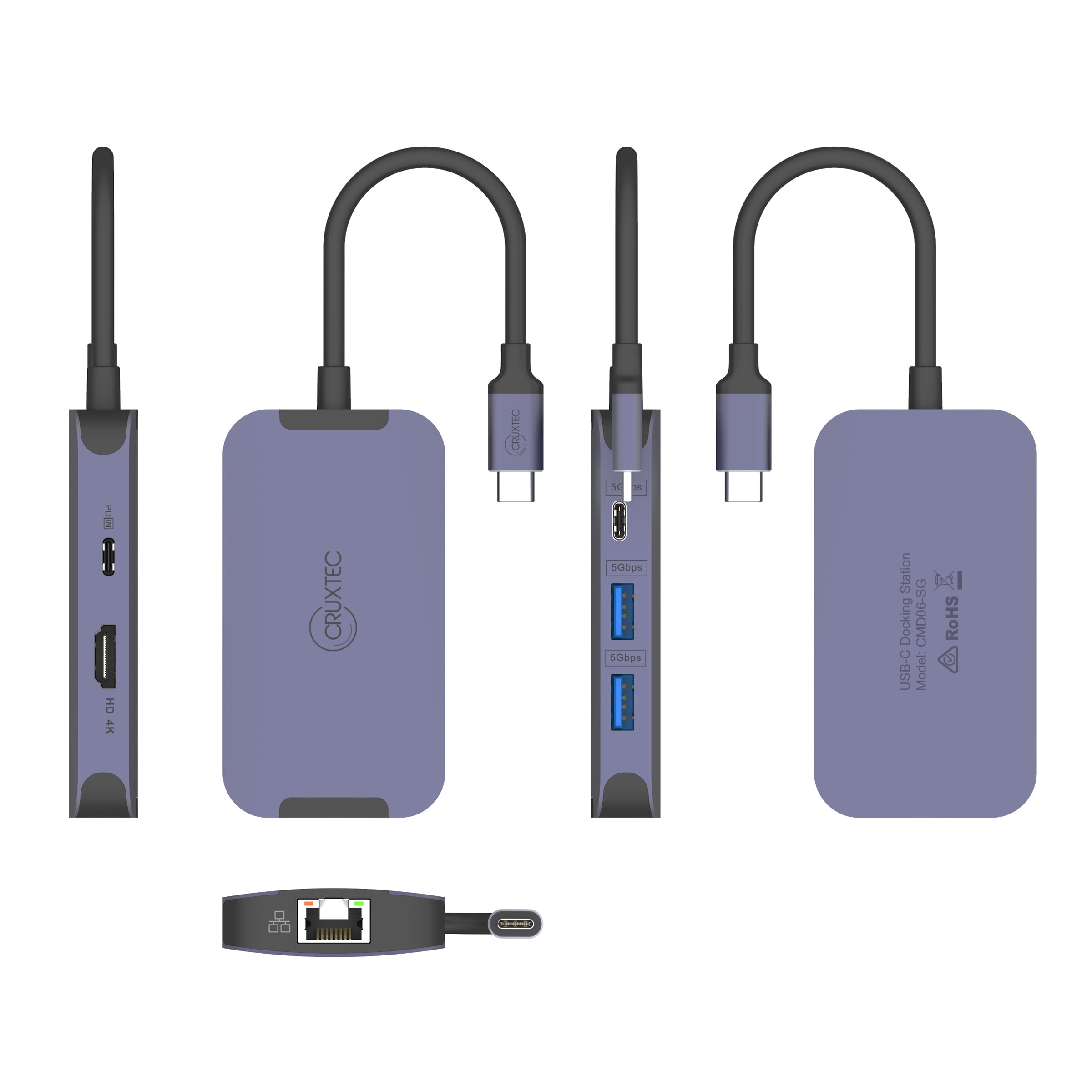 Cruxtec 6-in-1 USB-C Mini Dock image