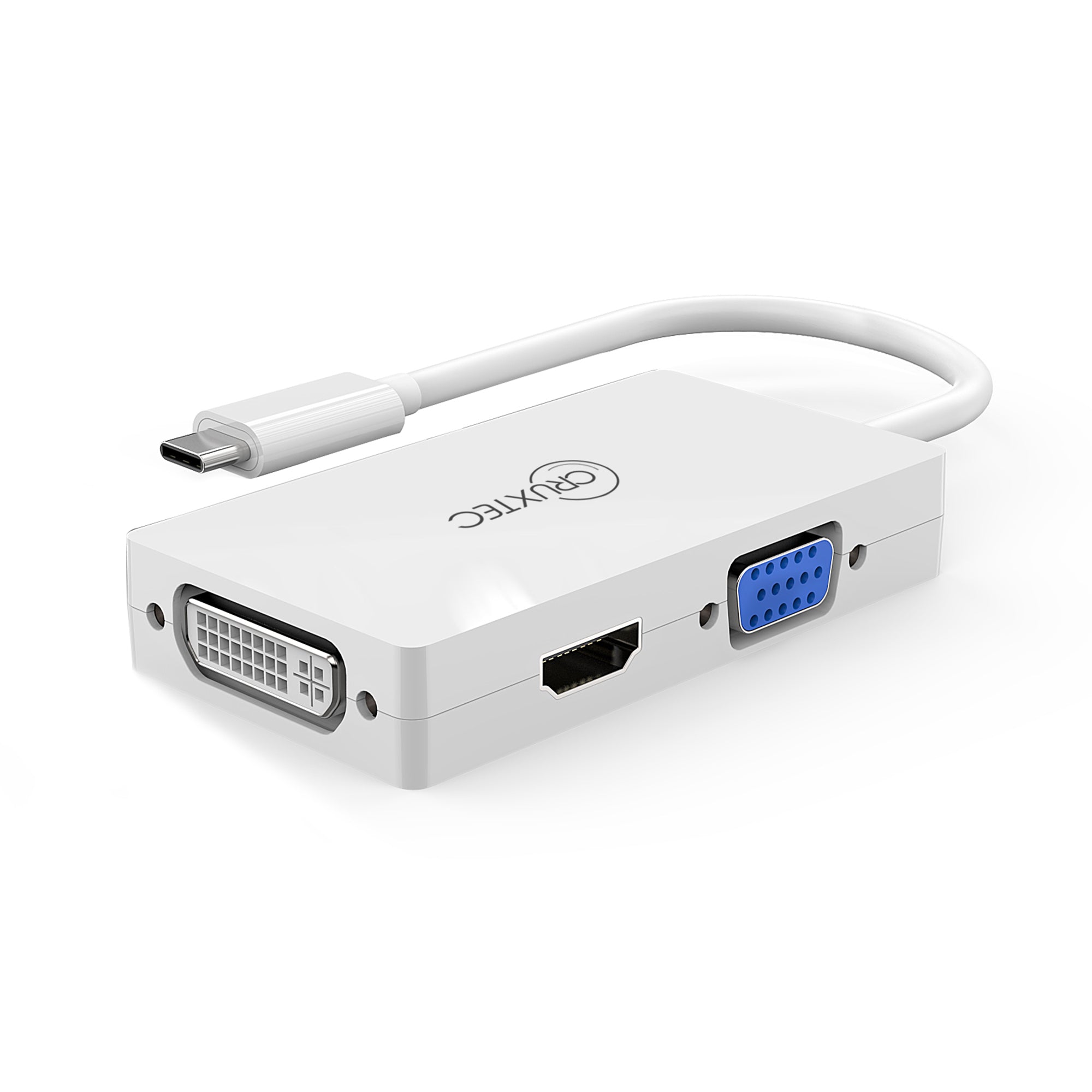 Cruxtec USB-C to Triple HDMI Multi-Monitor Adapter 8K@60Hz (White 15cm) image