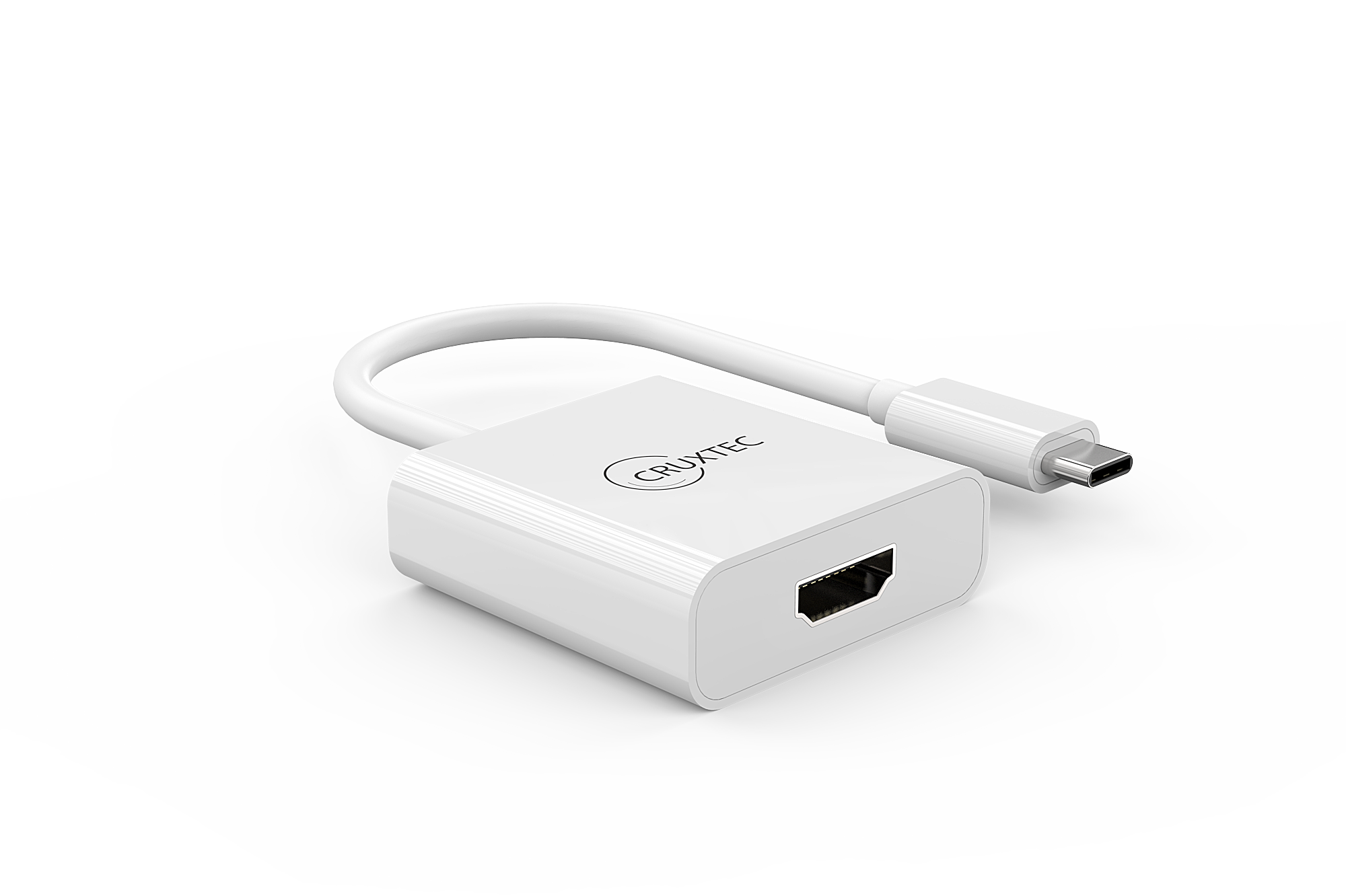 Cruxtec USB-C to HDMI Adapter 4K@30Hz (White 15cm) image