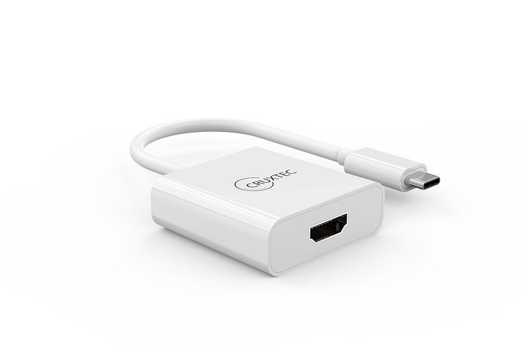 Cruxtec USB-C to HDMI Adapter 4K@30Hz (White 15cm) image