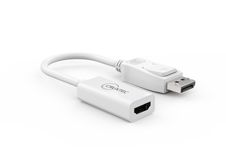 Cruxtec DisplayPort Male to HDMI Female FHD Cable Adapter (15cm) image
