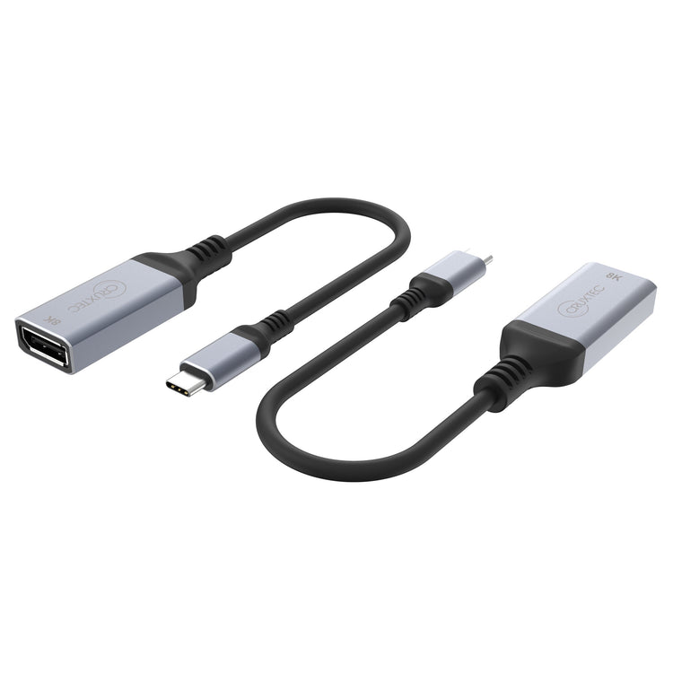 Cruxtec USB-C to DisplayPort Adapter 8K@60Hz / 4K@120Hz (Space Grey 15cm) image