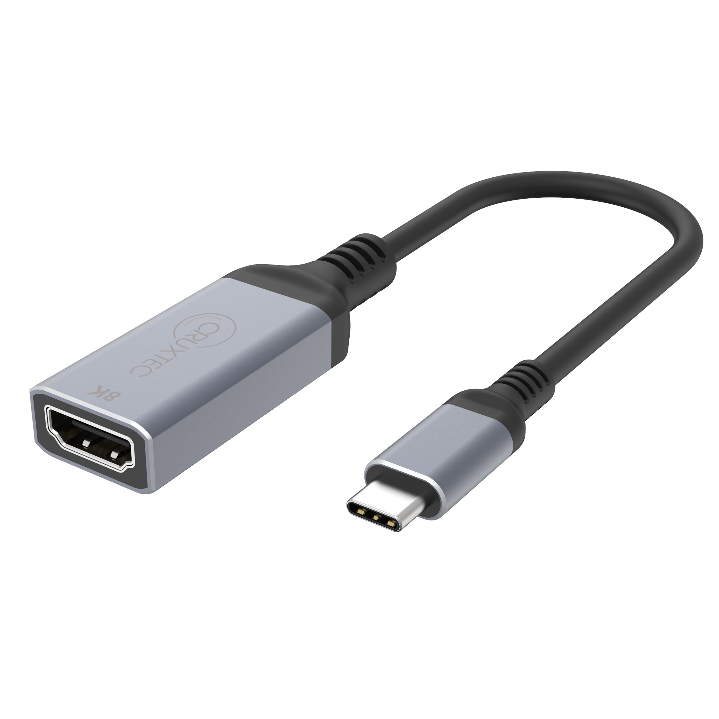 Cruxtec USB-C to HDMI Adapter 8K@60Hz / 4K@120Hz (Space Grey 15cm) image