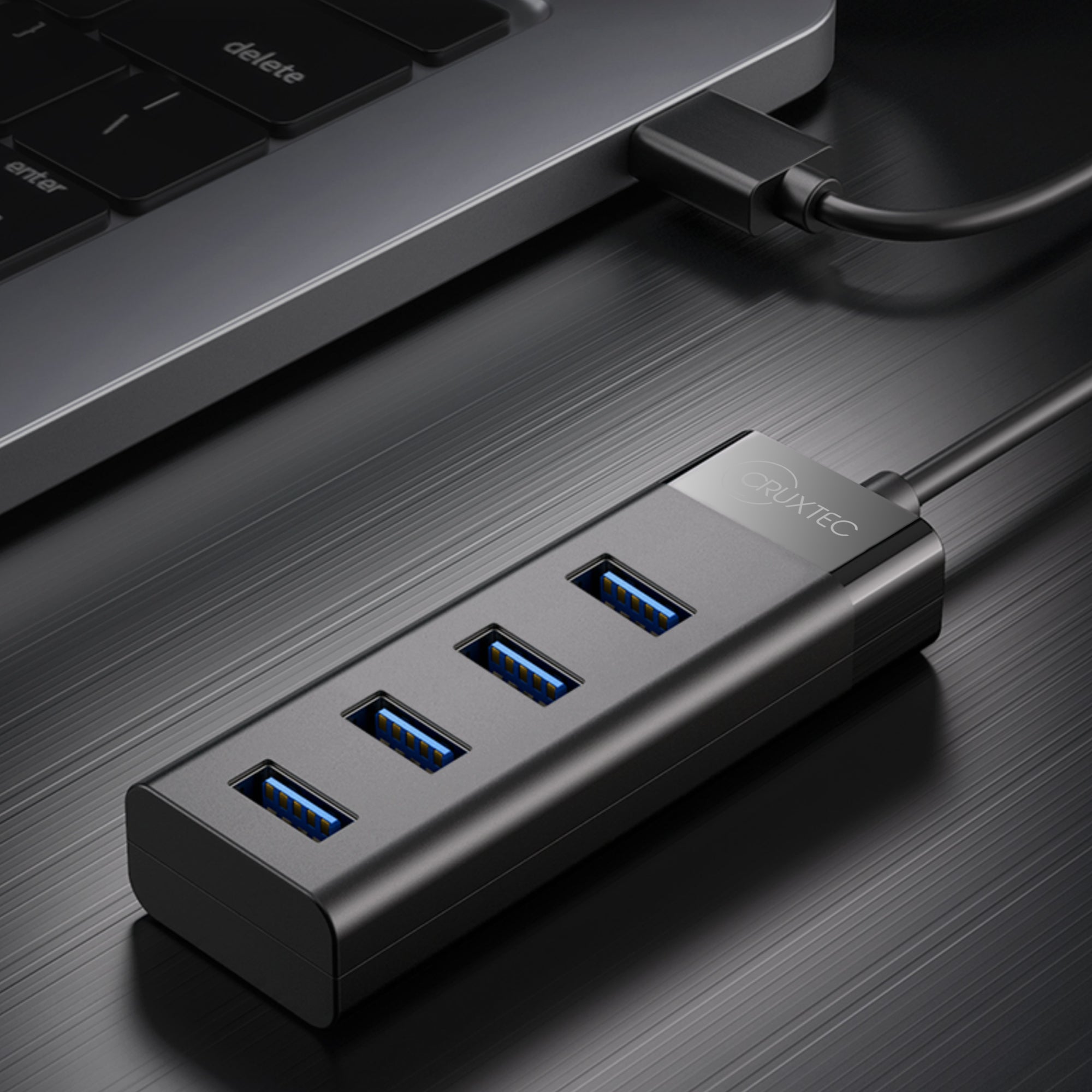 Cruxtec 4-Port High-Speed USB-C 3.0 Hub image
