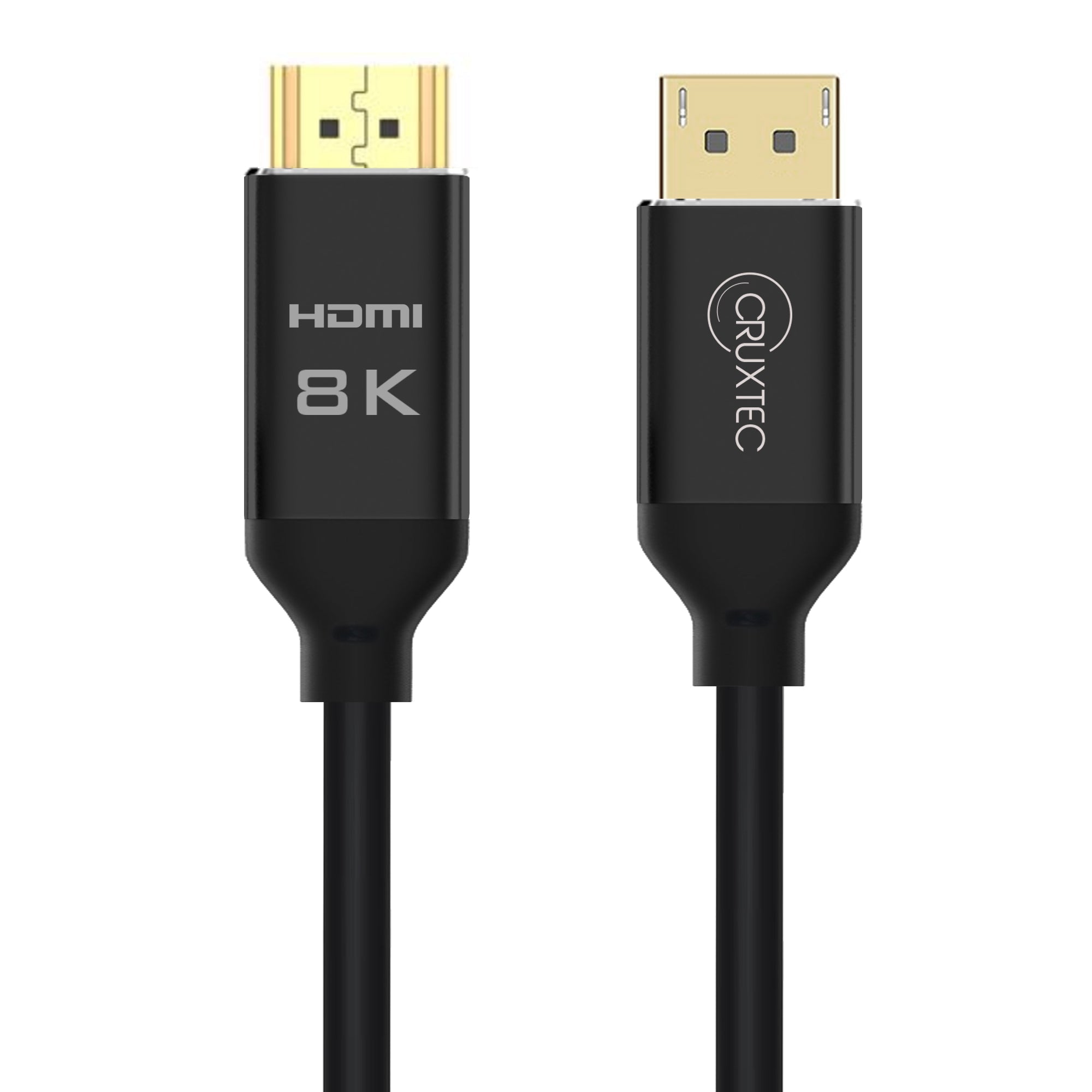 Cruxtec DisplayPort to HDMI Cable 8K@60Hz / 4K@120Hz (Black 2m) image