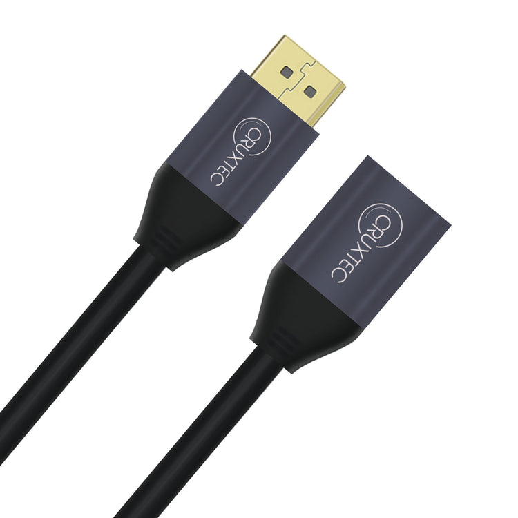 Cruxtec DisplayPort 1.4 Male to Female Extension Cable 8K@60Hz / 4K@120Hz (Black 1m) image