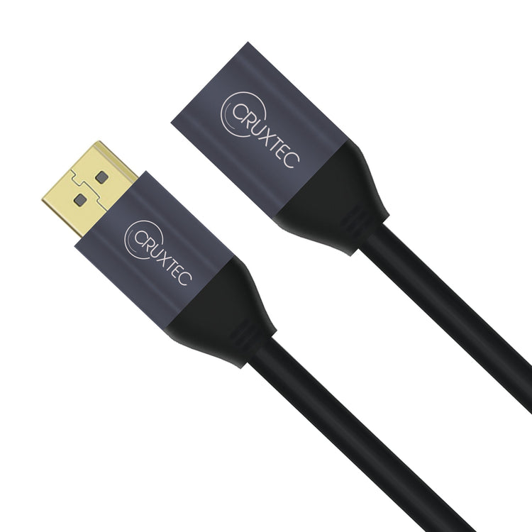 Cruxtec DisplayPort 1.4 Male to Female Extension Cable 8K@60Hz / 4K@120Hz (Black 2m) image
