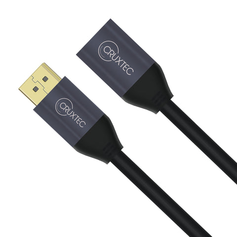 Cruxtec DisplayPort 1.4 Male to Female Extension Cable 8K@60Hz / 4K@120Hz (Black 1m) image