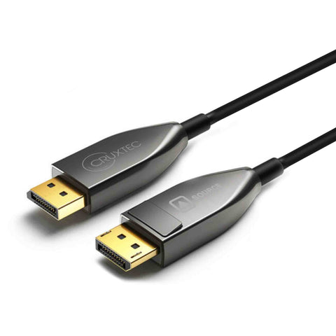 Cruxtec DisplayPort 1.4 Active Optical Fiber Cable 32.4Gbps 8K@60Hz / 4K@120Hz (Black 15m) image