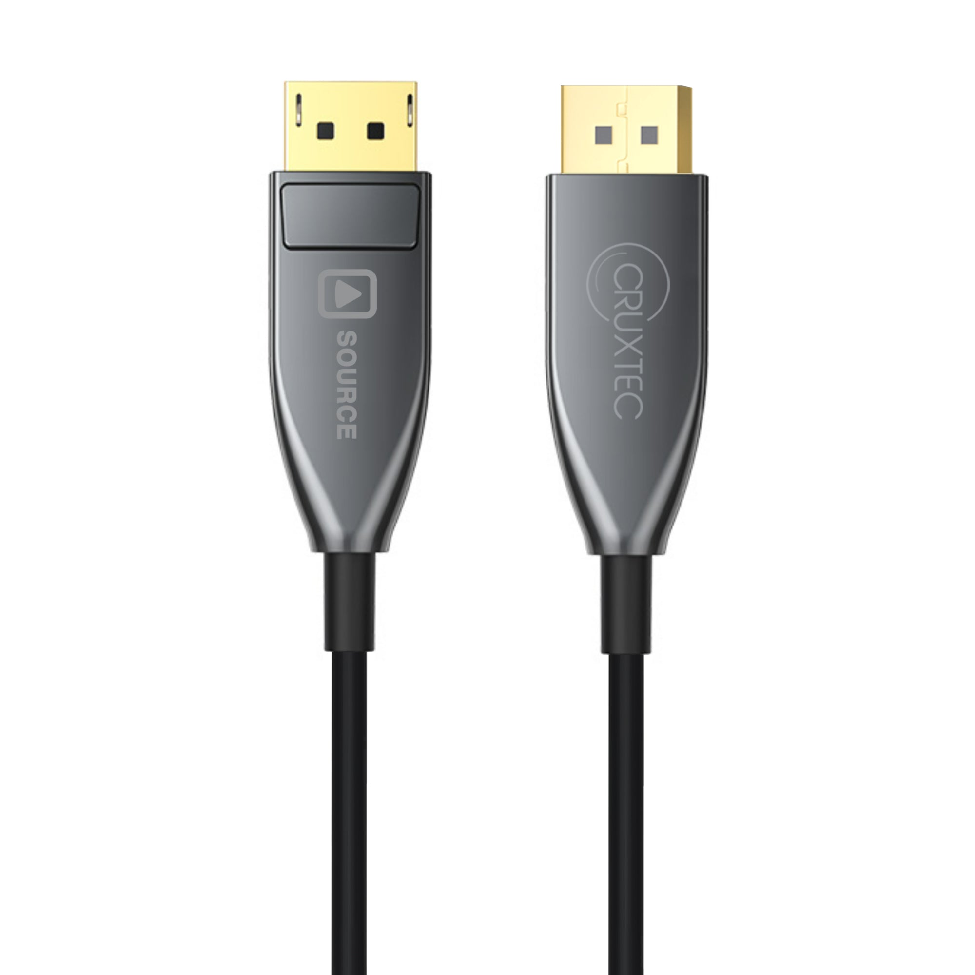 Cruxtec DisplayPort 1.4 Active Optical Fiber Cable 32.4Gbps 8K@60Hz / 4K@120Hz (Black 15m) image