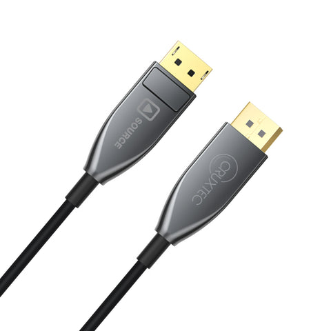Cruxtec DisplayPort 1.4 Active Optical Fiber Cable 32.4Gbps 8K@60Hz / 4K@120Hz (Black 15m) image