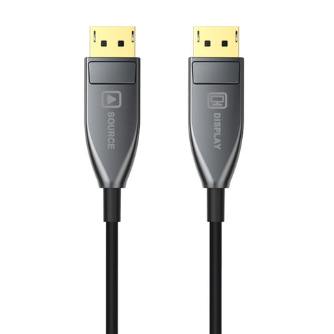 Cruxtec DisplayPort 1.4 Active Optical Fiber Cable 32.4Gbps 8K@60Hz / 4K@120Hz (Black 15m) image