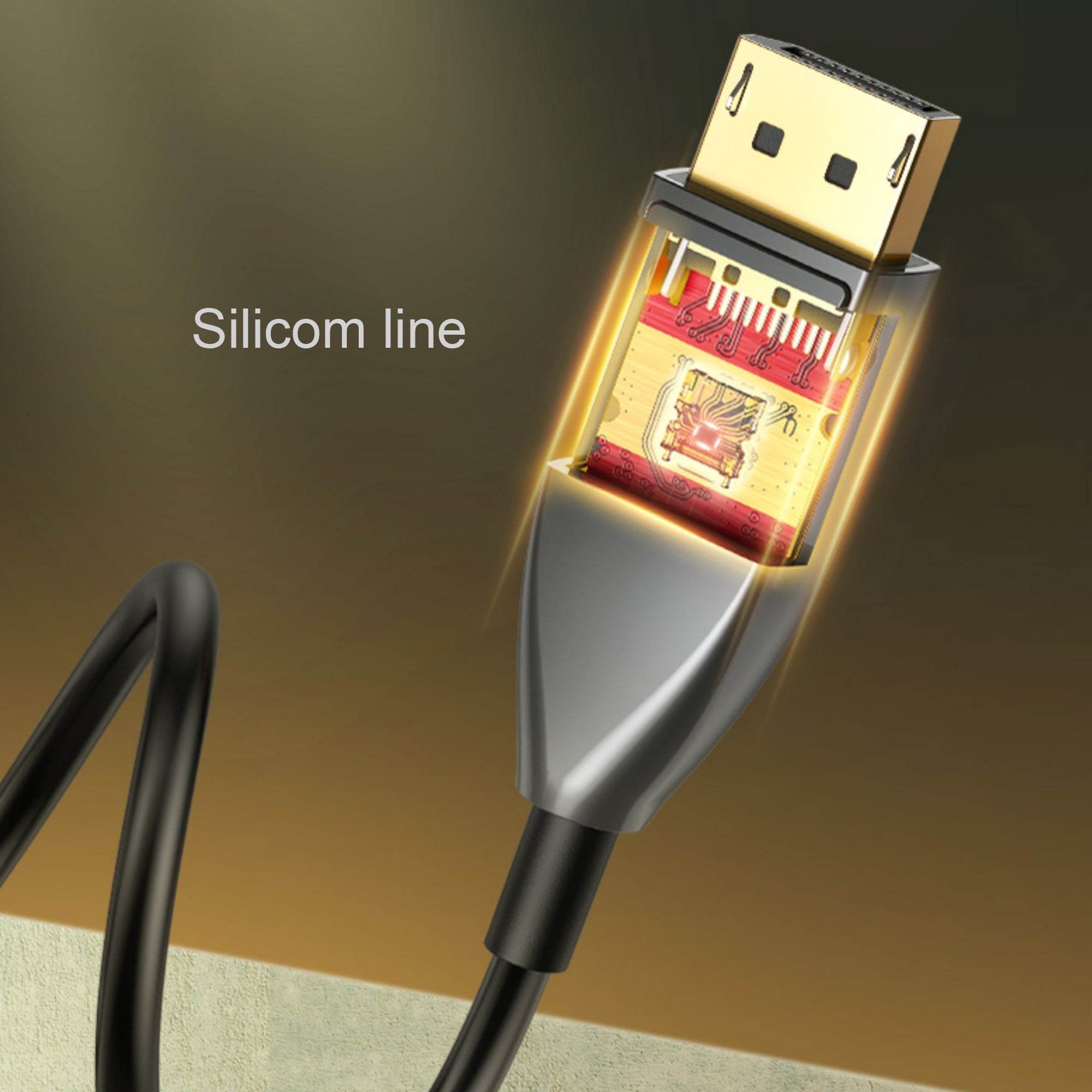 Cruxtec DisplayPort 1.4 Active Optical Fiber Cable 32.4Gbps 8K@60Hz / 4K@120Hz (Black 30m) image