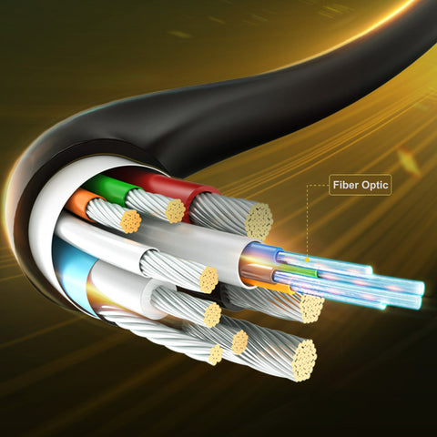 Cruxtec DisplayPort 1.4 Active Optical Fiber Cable 32.4Gbps 8K@60Hz / 4K@120Hz (Black 10m) image