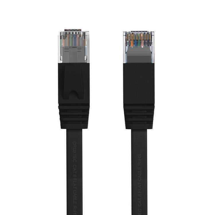 Cruxtec CAT6 UTP 10GbE Flat Ethernet Cable (Black 30m) image
