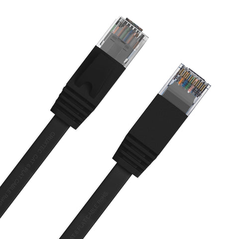 Cruxtec CAT6 UTP 10GbE Flat Ethernet Cable (Black 2m) image