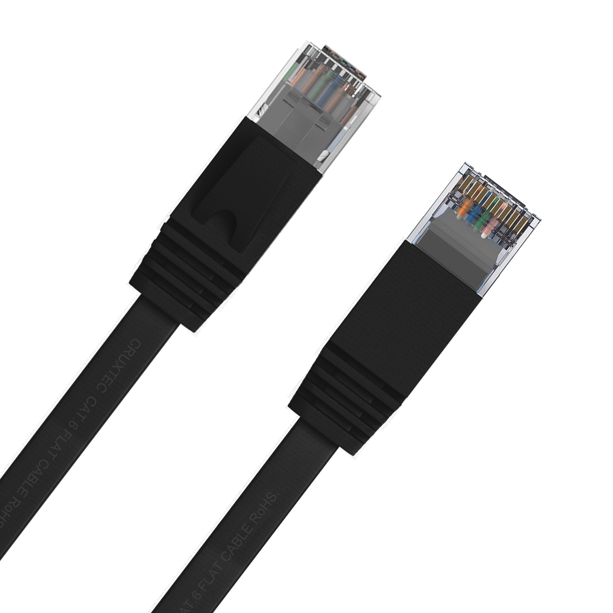 Cruxtec CAT6 UTP 10GbE Flat Ethernet Cable (Black 20m) image
