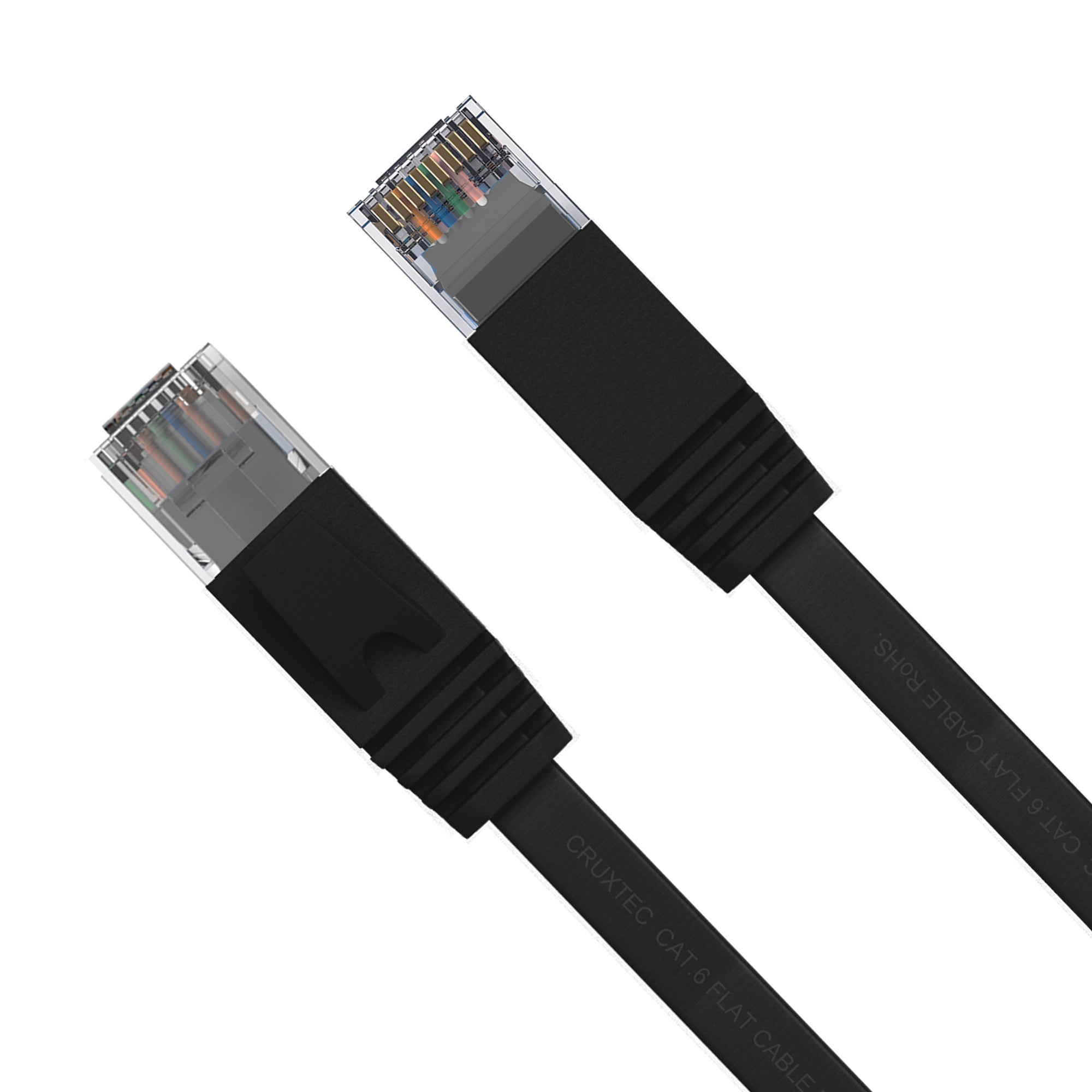 Cruxtec CAT6 UTP 10GbE Flat Ethernet Cable (Black 3m) image