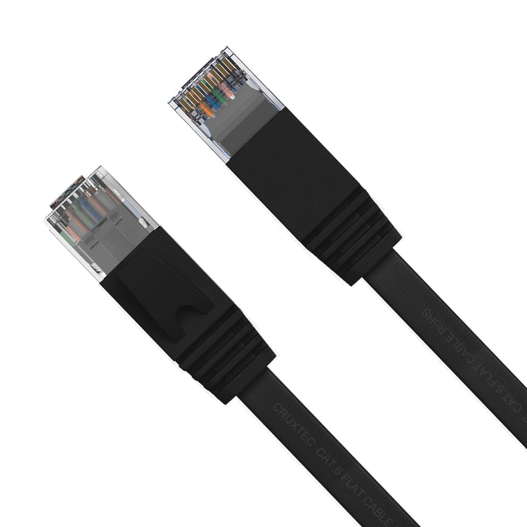 Cruxtec CAT6 UTP 10GbE Flat Ethernet Cable (Black 3m) image