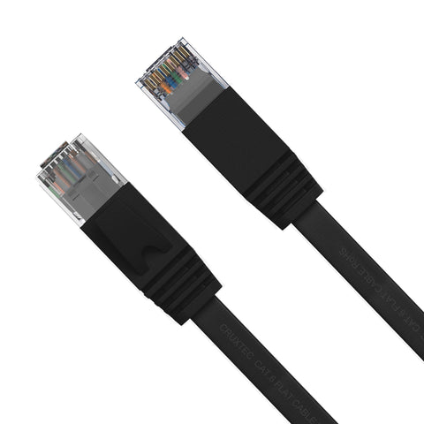 Cruxtec CAT6 UTP 10GbE Flat Ethernet Cable (Black 15m) image
