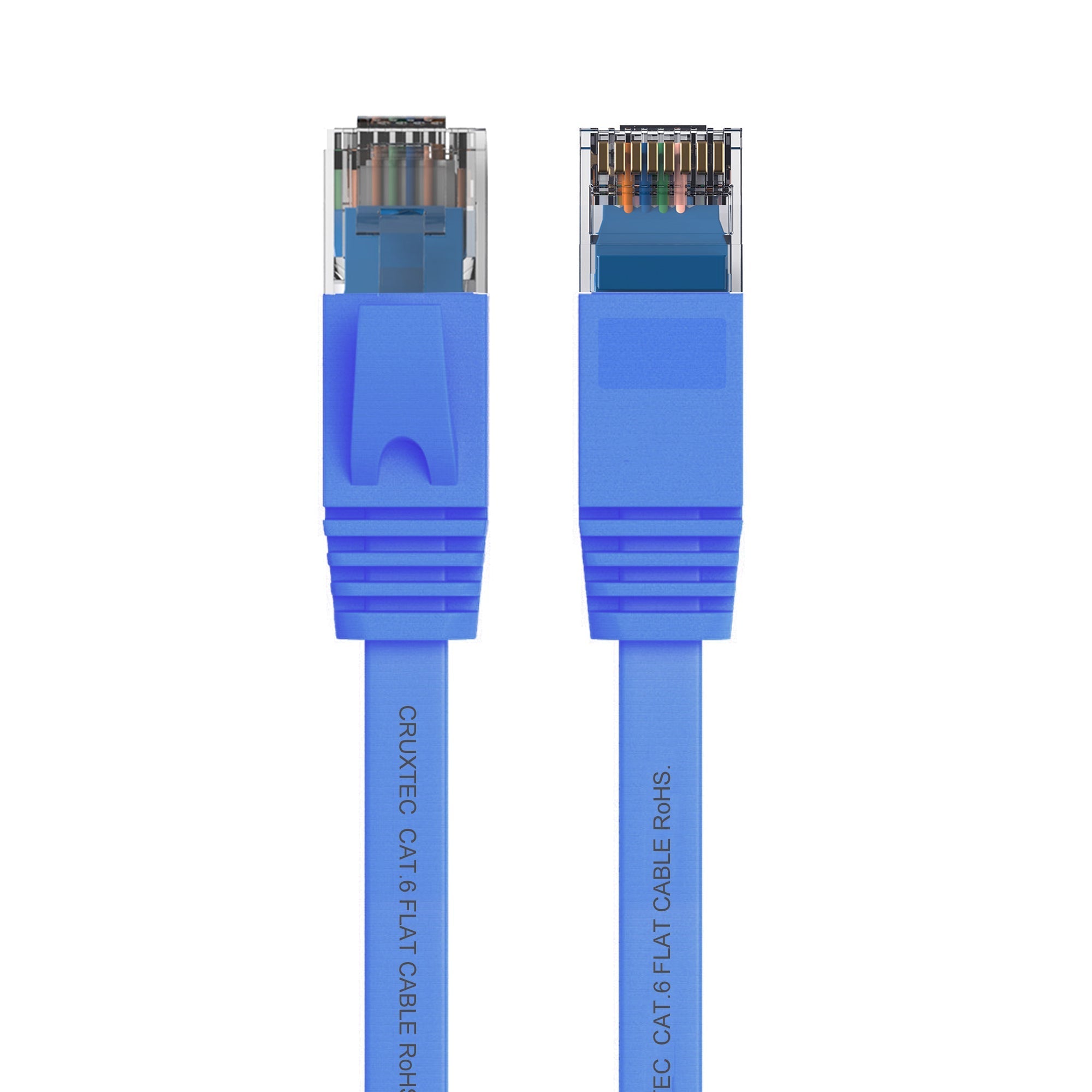 Cruxtec CAT6 UTP 10GbE Flat Ethernet Cable (Blue 5m) image
