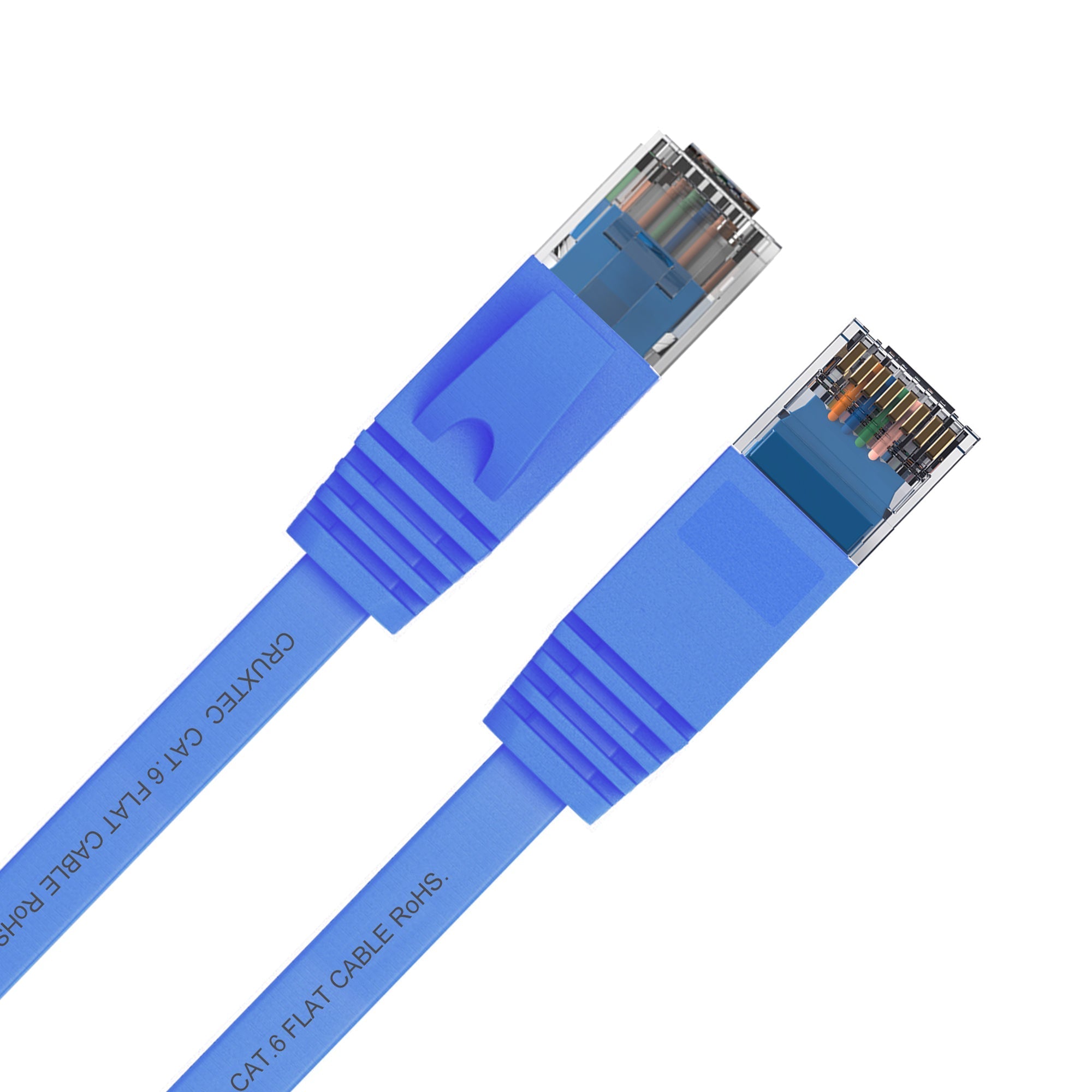 Cruxtec CAT6 UTP 10GbE Flat Ethernet Cable (Blue 15m) image