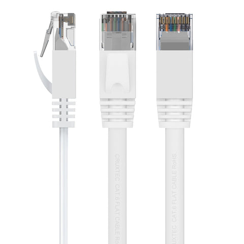 Cruxtec CAT6 UTP 10GbE Flat Ethernet Cable (White 2m) image
