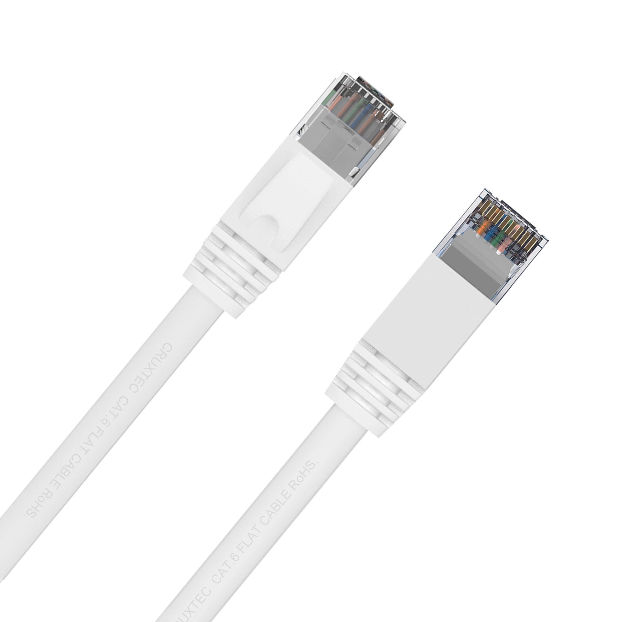Cruxtec CAT6 UTP 10GbE Flat Ethernet Cable (White 15m) image