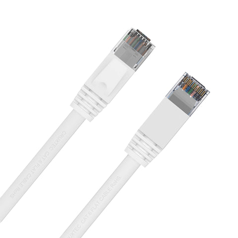 Cruxtec CAT6 UTP 10GbE Flat Ethernet Cable (White 15m) image
