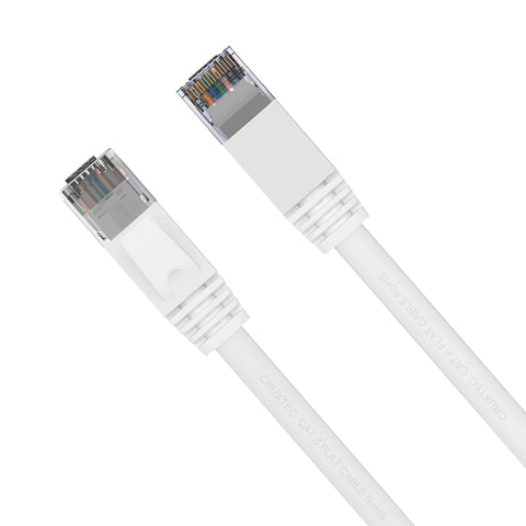 Cruxtec CAT6 UTP 10GbE Flat Ethernet Cable (White 1m) image