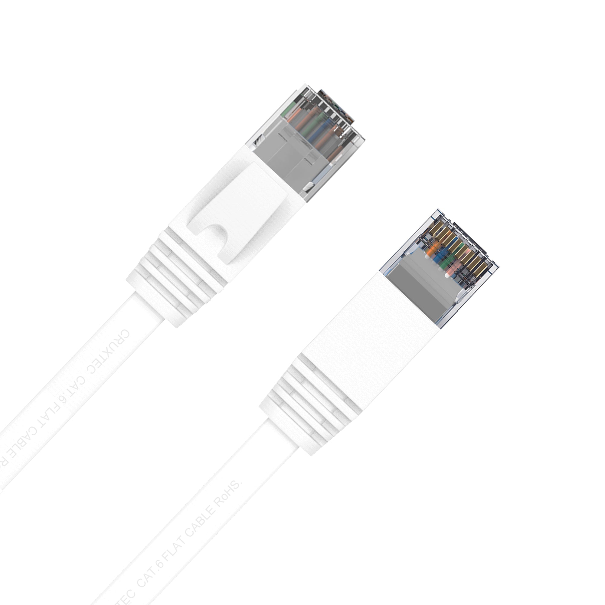 Cruxtec CAT6 UTP 10GbE Flat Ethernet Cable (White 3m) image