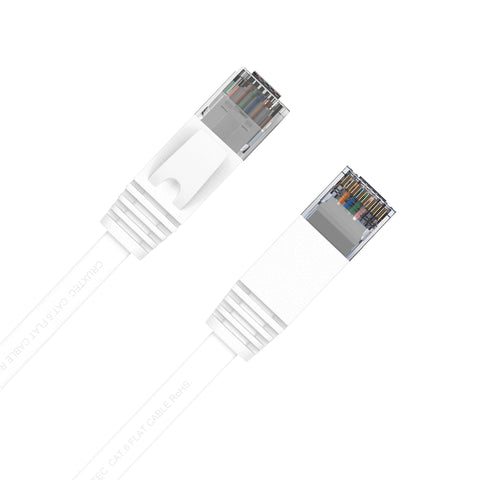 Cruxtec CAT6 UTP 10GbE Flat Ethernet Cable (White 3m) image