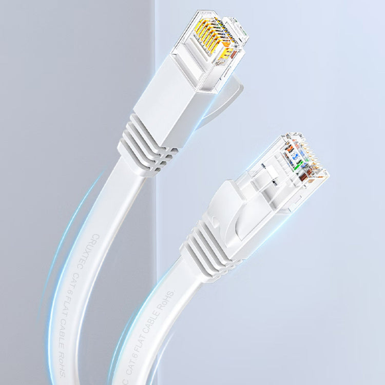 Cruxtec CAT6 UTP 10GbE Flat Ethernet Cable (White 1m) image