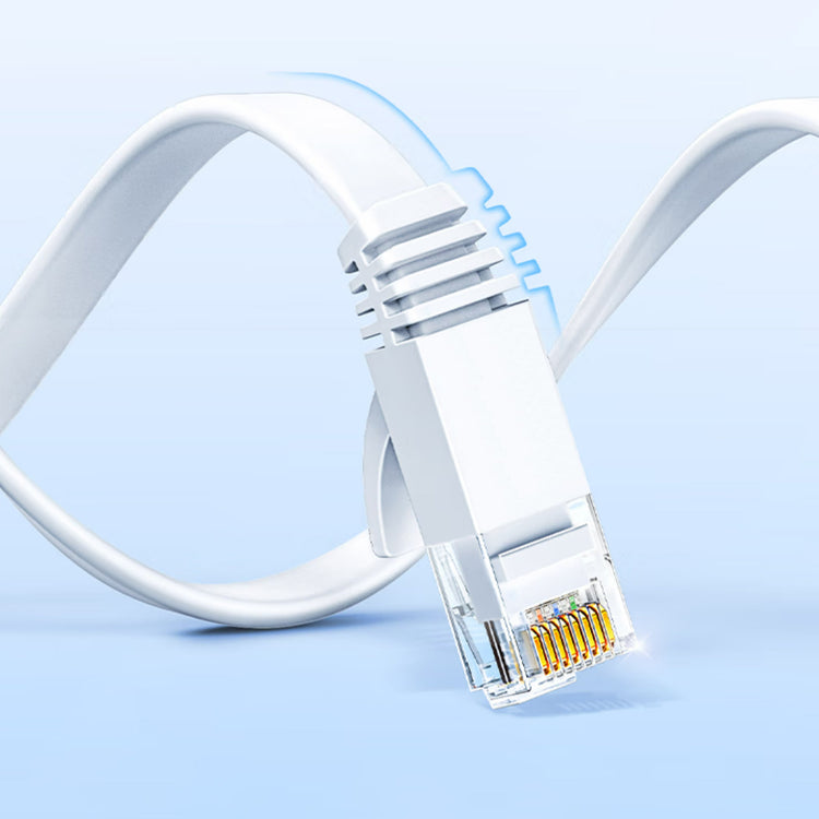 Cruxtec CAT6 UTP 10GbE Flat Ethernet Cable (White 10m) image