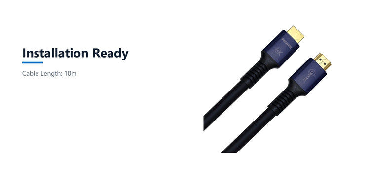 Cruxtec High-Speed HDMI Cable 8K@60Hz / 4K@120Hz (Black 10m) installation ready detail image with verified product information
