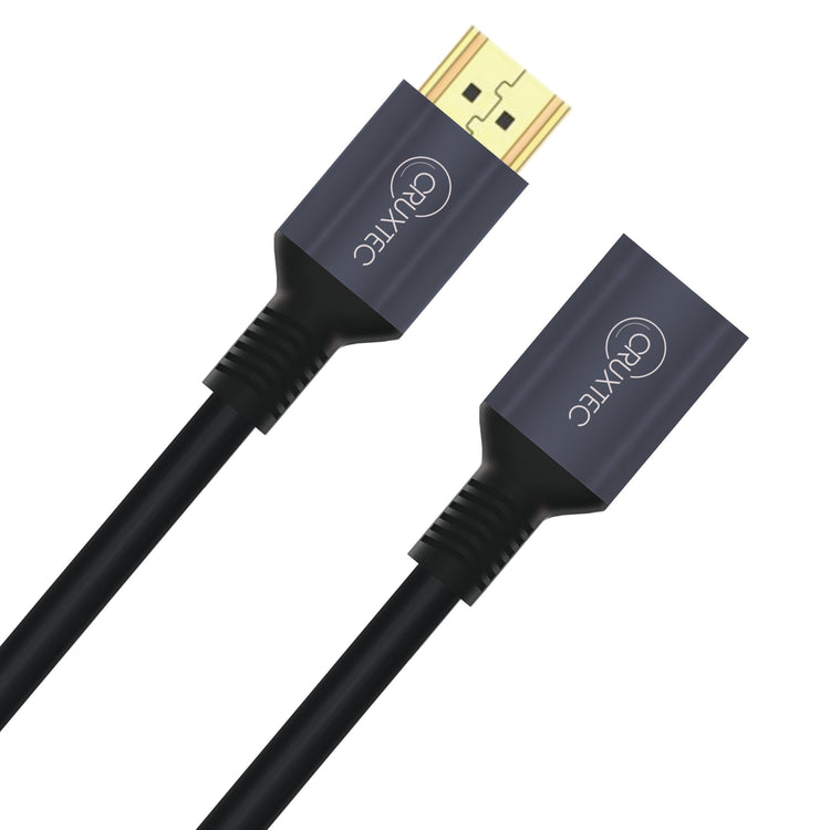 Cruxtec HDMI Male to Female Extension Cable 8K@60Hz / 4K@120Hz (Black 1m) image